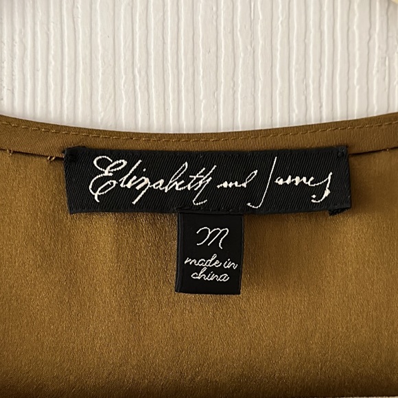 Elizabeth and James Silk Dark Olive Mini Dress M - Picture 9 of 14